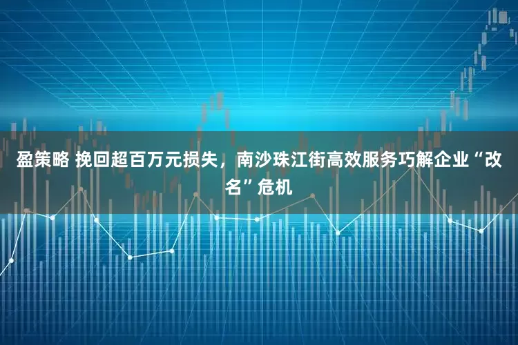 盈策略 挽回超百万元损失，南沙珠江街高效服务巧解企业“改名”危机